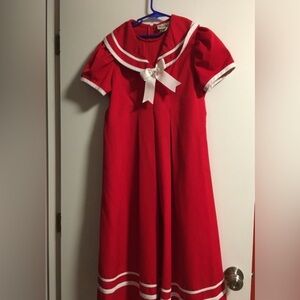 Girls Red sailor Dress
